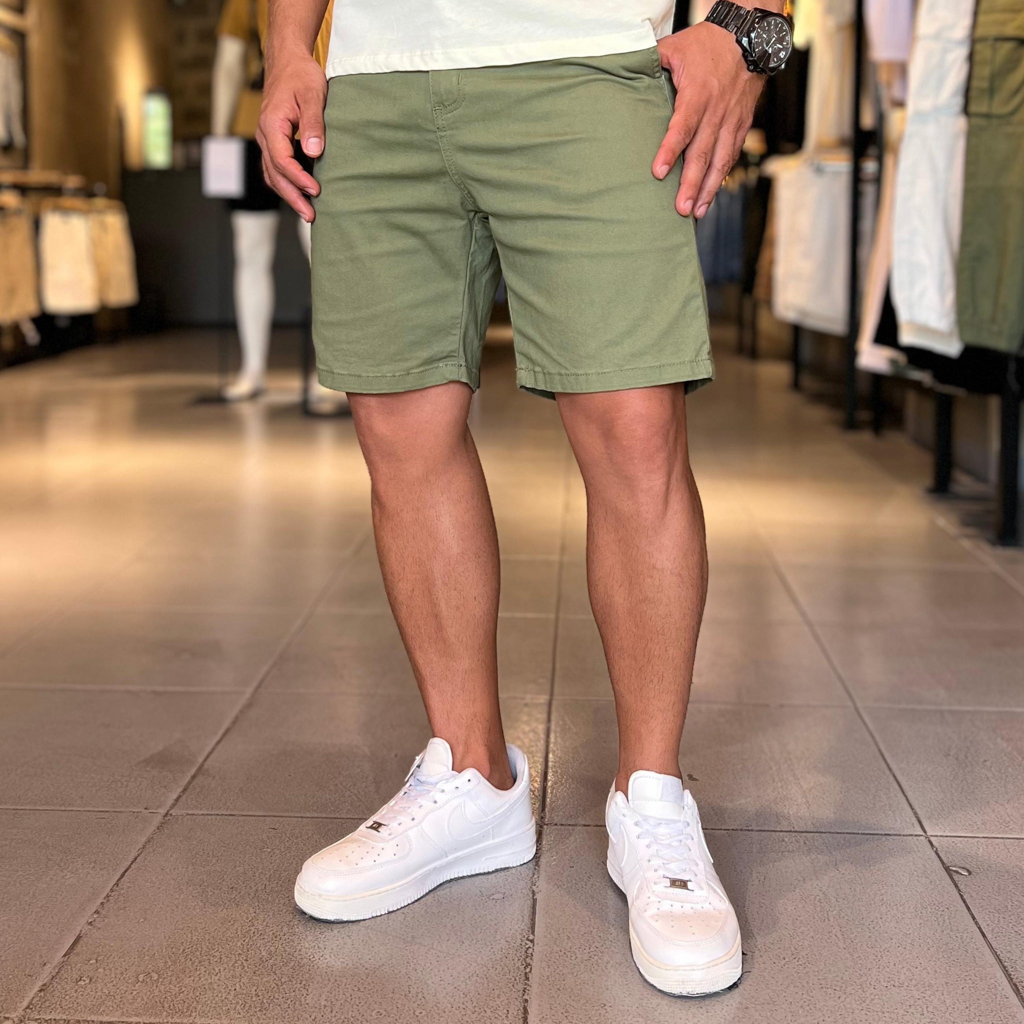 Bermudas dril hombre best sale