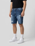 Bermuda Jean Destroyed Azul Oscuro