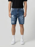 Bermuda Jean Destroyed Azul Oscuro