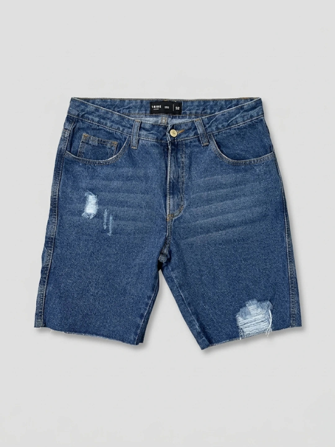 Bermuda Jean Azul Clásico Destroyed