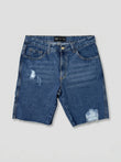 Bermuda Jean Azul Clásico Destroyed