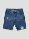 Bermuda Jean Azul Clásico Destroyed