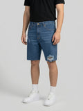 Bermuda Jean Azul Clásico Destroyed