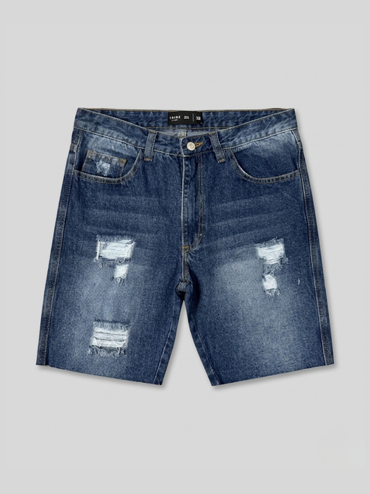 Bermuda Jean Destroyed Azul Oscuro