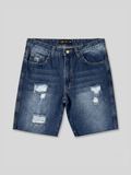 Bermuda Jean Destroyed Azul Oscuro